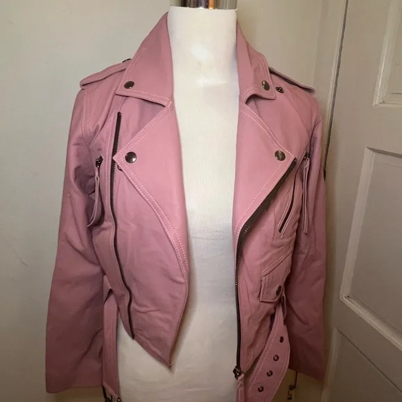 Cleobella Pink Leather Jacket - Picture 6 of 15